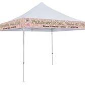 We can print custom canopy tents, vinyl banners, yard signs and signage.