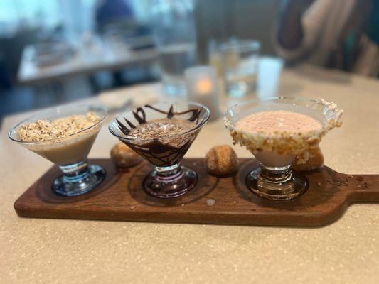 Dessert cocktail flight