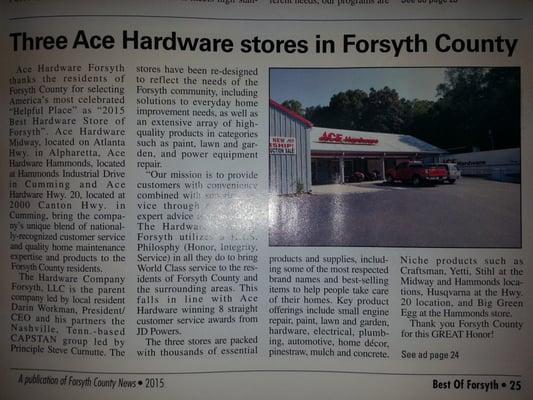 Way to go Ace Hardware.