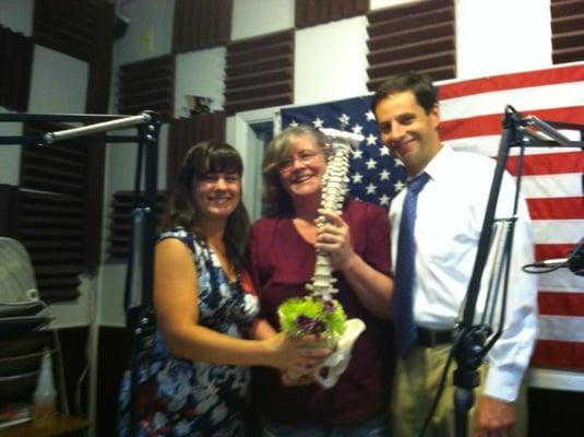 Sally Bethea Holt with Dr Rusu and Alexandra Rusu, on Dr. Rusu's radio show.