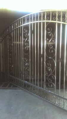 Custom Iron Ornamental Gate during Fabrication