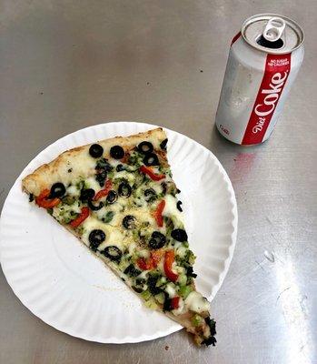 Veggie Pizza/ Diet Coke