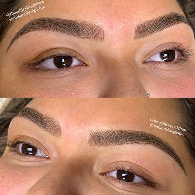 Microbladed natural fluffy brows