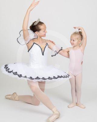 11 year old intermediate student and 3 year old Pre Ballet student