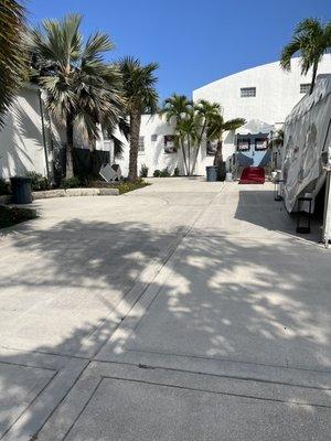 Courtyard next to tent