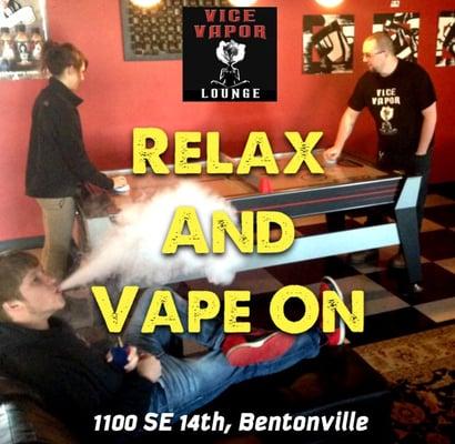 Lounge and Relax at Vice Vapor Lounge in Bentonville!