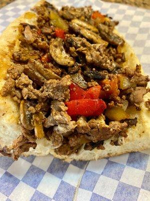 Mushroom cheesesteak, yum!