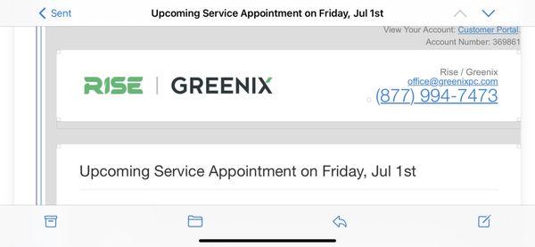 Email received that shows appointment was scheduled that no one was assigned.