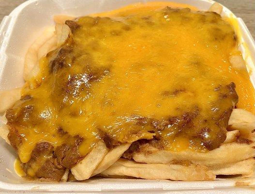 Chili Cheese Fries. Hands down, the best! This is the benchmark to which I compare all other chili cheese fries. Highly recommend.