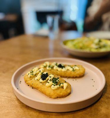 Hashbrown with caviar