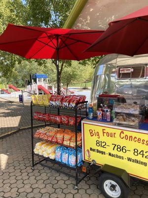 Great snack selections. Chips, cookies, and Ice Cream!