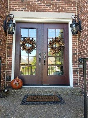 Fiberglass entry door. See project here: https://www.pellabranch.com/central-kentucky/projects/glass-door-replacement-in-lexington-ky/