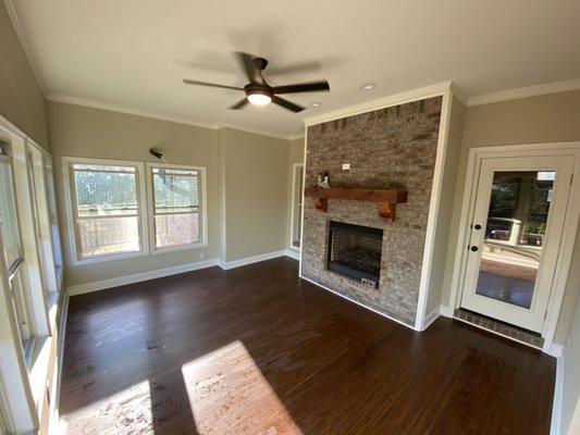 Screen porch converted into a sun room