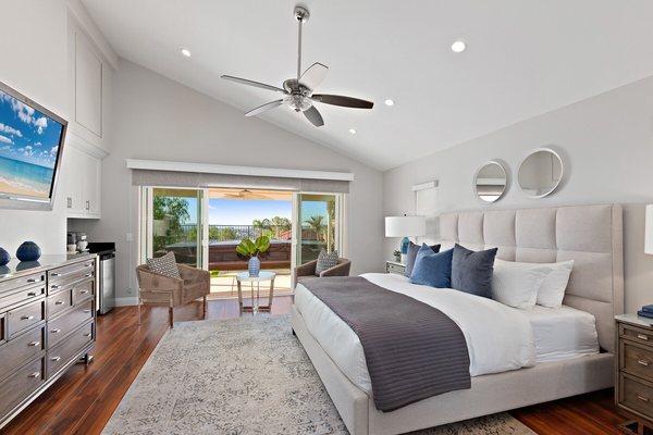 Master bedroom staging