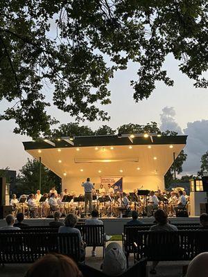 Summer evening, Edwardsville Municipal Band concert.