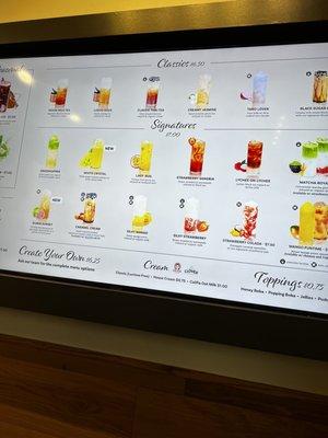 Menu board