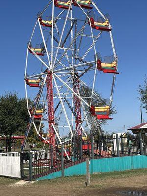 Broken down Ferris wheel