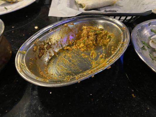 Whats left of the paneer Bhurji