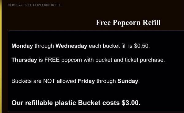 Great deals of food and popcorn