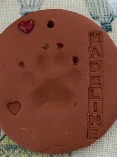 Maddie's paw print forever