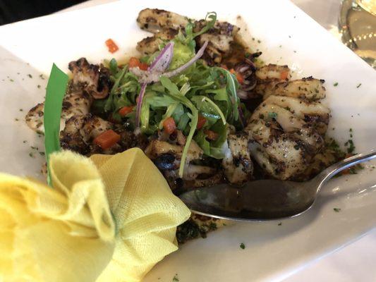 Char grilled calamari