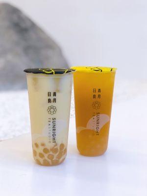 Mango Milk Tea & Mango Jasmine Tea