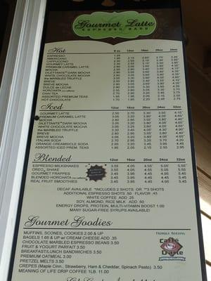 driink menu