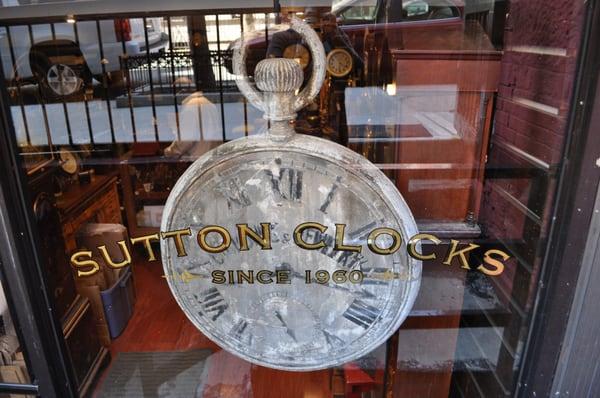 our original sign from the 50's before the loft was The Sutton Clock Shop