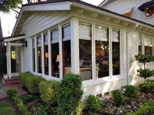 A beautifully restored sunroom.