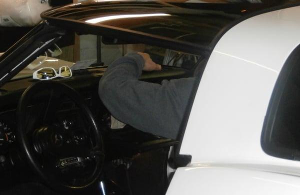 Shaun doing a great job, replacing speakers on my 1980 corvette jan 16 2016