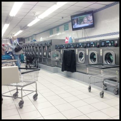 Interior. Plenty of washers (and dryers on the other side) for everyone!