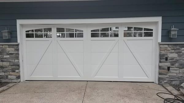 A recent job completed- customer  is very pleased.  Beautiful garage!