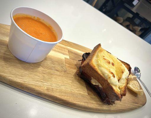 baked ham & cheese with tomato soup