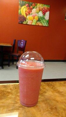 Strawberry smoothie.