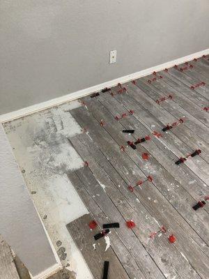 Before Remodel - Dining room floors