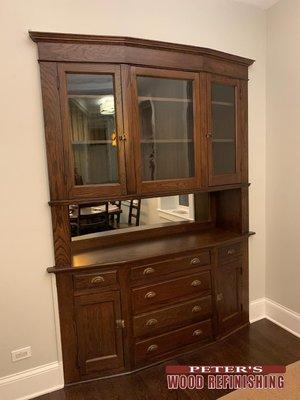 Refinished this beautiful hutch.