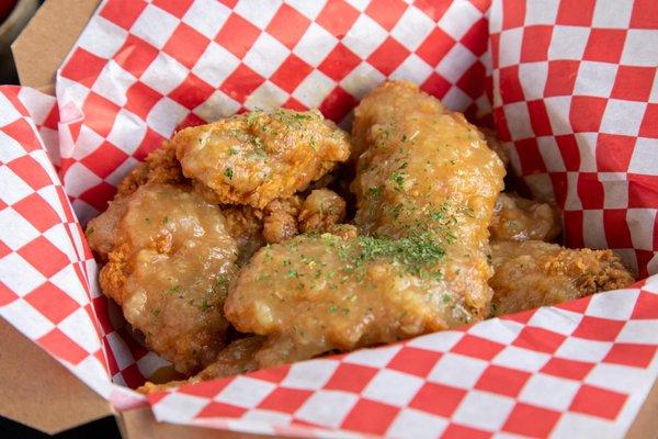 Real garlic chicken wings