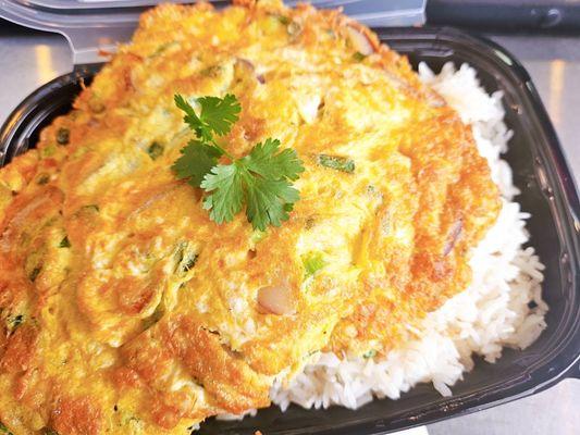 Thai Omelet Over Rice.