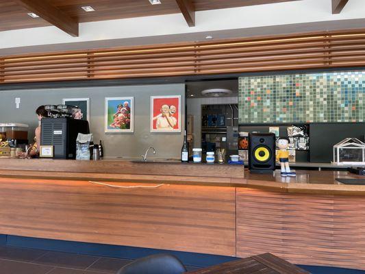 Coffee area and DJ station