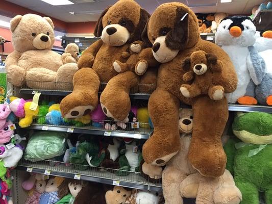 giant cuddly stuffed animals!