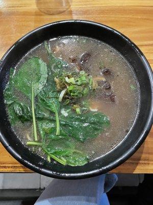 Beef Tendons Hand Made Noodle Soup (the noodles are hiding they are there in full form trust me)