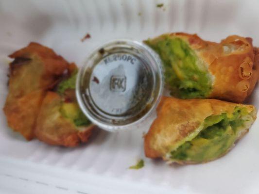 Guac Egg roll , Sauce makes this.. without is just ok