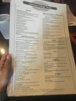 Menu 8/1/17