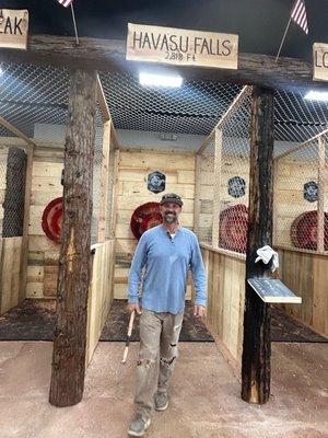 Throwing axes right after work