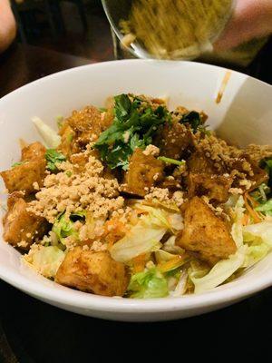 Vermicelli salad with tofu