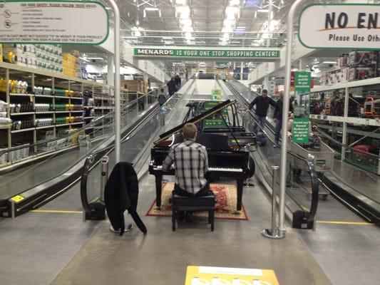 Piano player at Menards