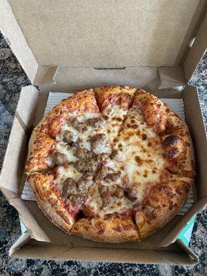 Half Cheese/Italian Sausage Small Pizza