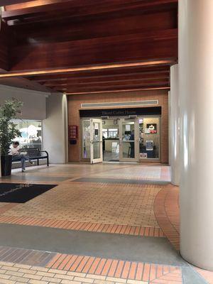 Entrance to the coffee house from inside corridor