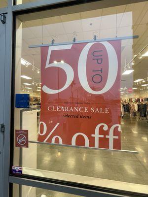 50% off on Clearance