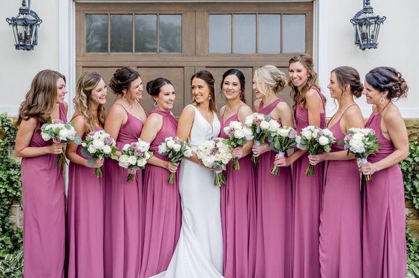 Bridal and bridesmaid bouquets